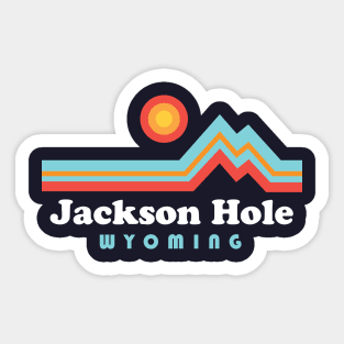 Jackson Hole Wyoming Vintage Mountains Grand Tetons Sticker